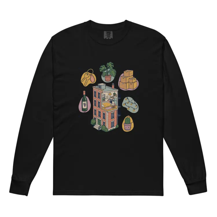 The Anatomy of an Apartment Housewarming Long Sleeve in Black.