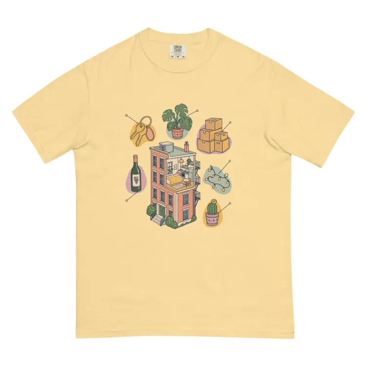 The Anatomy of an Apartment Housewarming Tee in Butter.