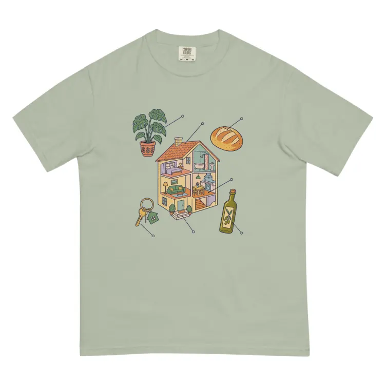 The Anatomy of a Housewarming Tee in Bay.