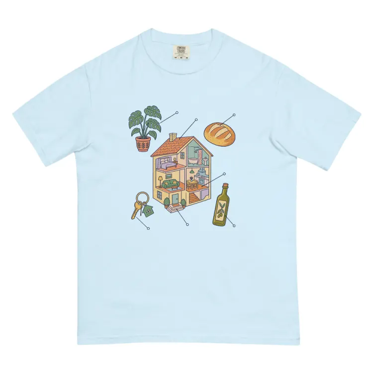 The Anatomy of a Housewarming Tee in Chambray.