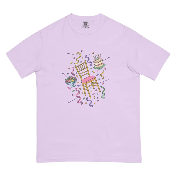 The Anatomy of a Mitzvah Party Tee in Orchid.