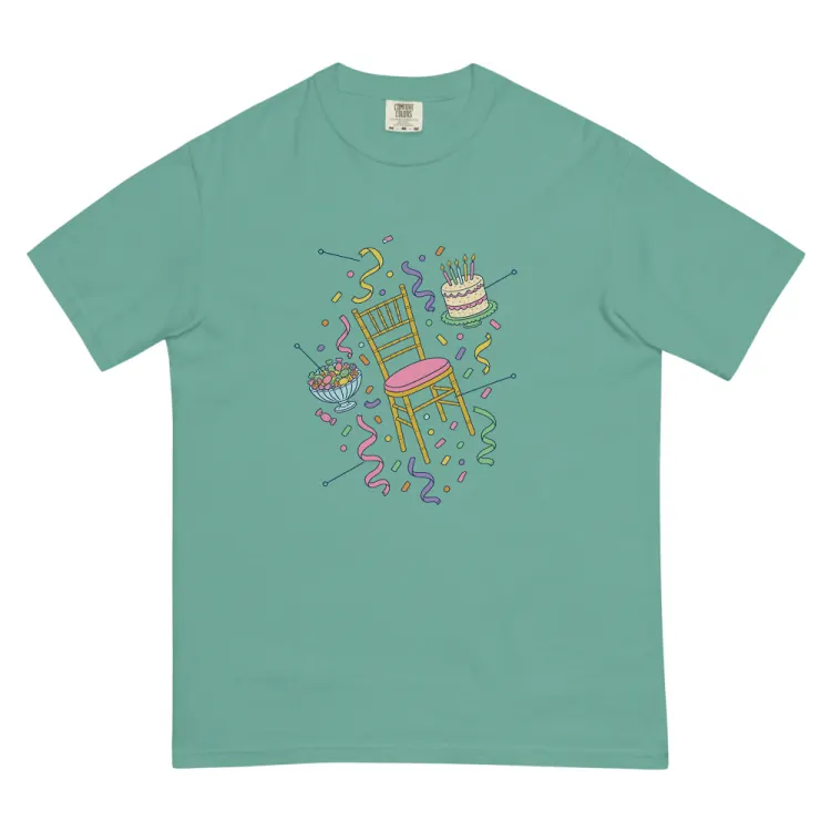 The Anatomy of a Mitzvah Party Tee in Seafoam.