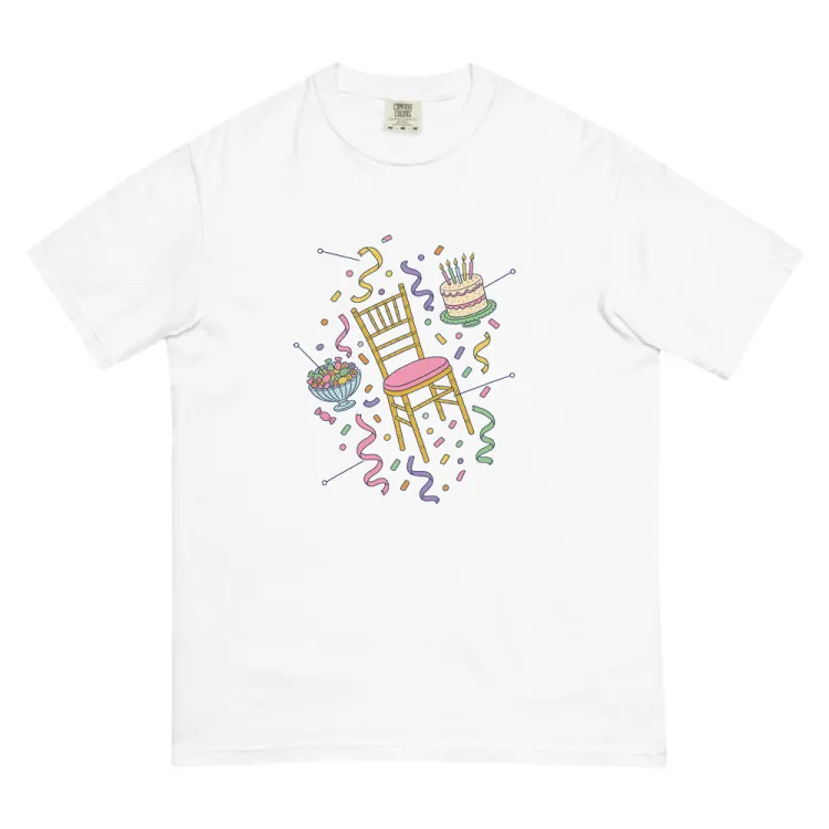 The Anatomy of a Mitzvah Party Tee in White.