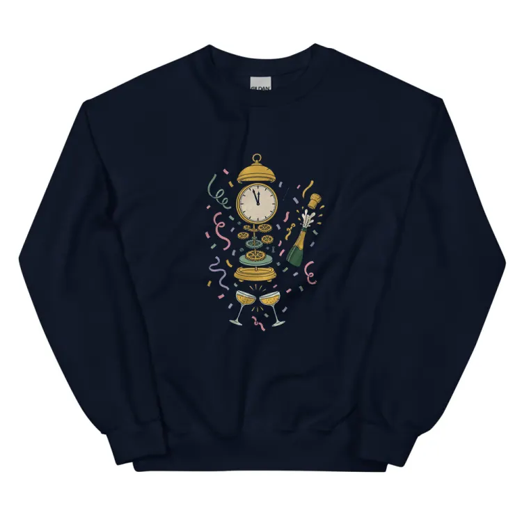 The Anatomy of New Year's Eve Crewneck in Navy.