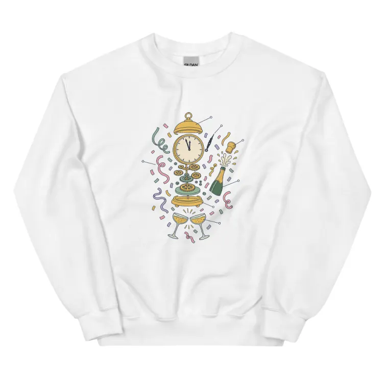 The Anatomy of New Year's Eve Crewneck in White.