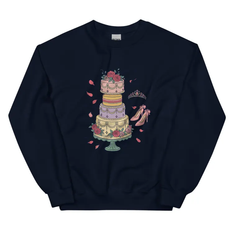 The Anatomy of a Quinceañera Crewneck in Navy.
