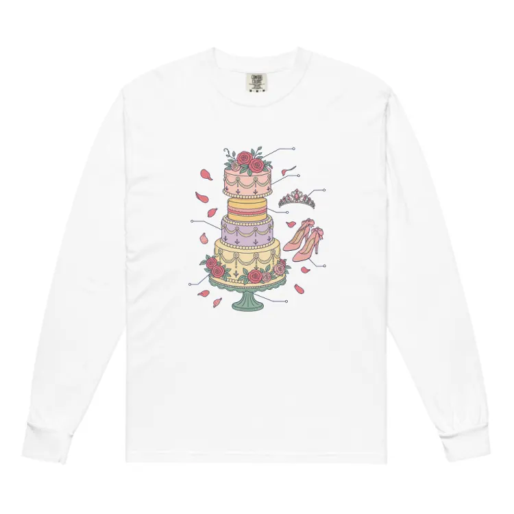 The Anatomy of a Quinceañera Long Sleeve in White.
