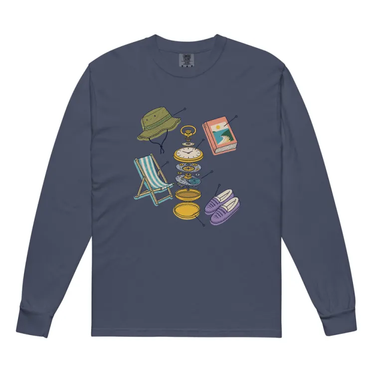 The Anatomy of a Retirement Long Sleeve in Navy.