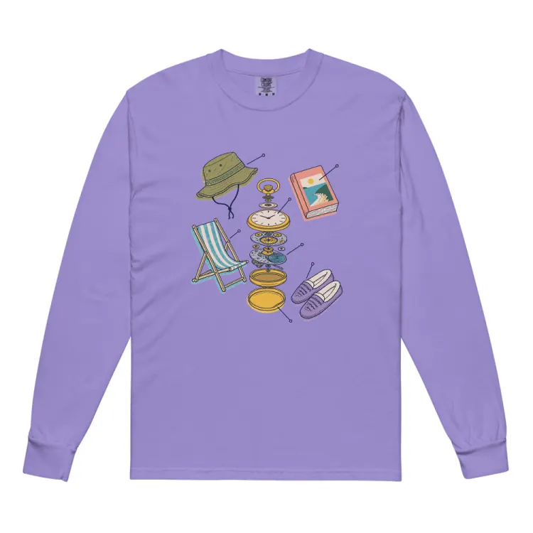 The Anatomy of a Retirement Long Sleeve in Violet.