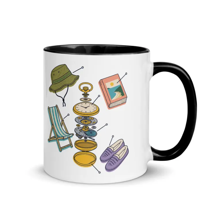 The Anatomy of a Retirement Mug in Black inside.