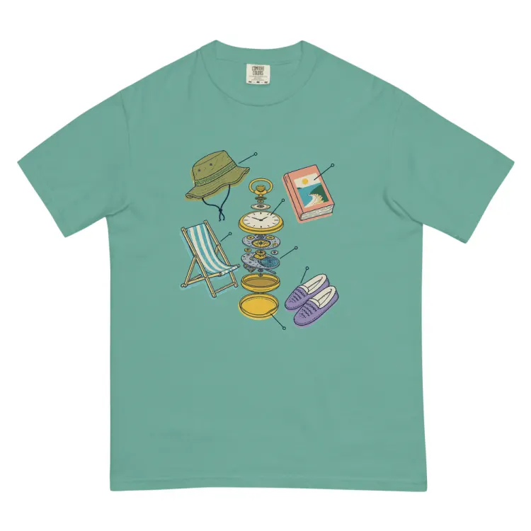 The Anatomy of a Retirement Tee in Seafoam.