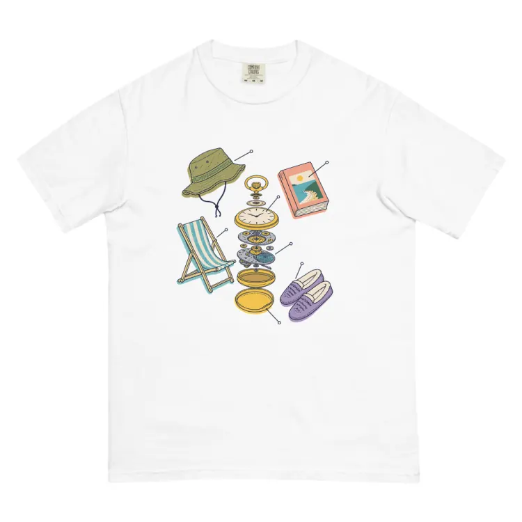 The Anatomy of a Retirement Tee in White.