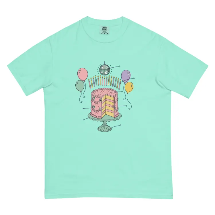 The Anatomy of a Sweet Sixteen Tee in Chalky Mint.