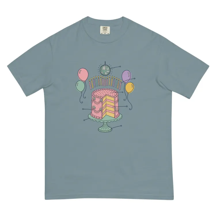 The Anatomy of a Sweet Sixteen Tee in Ice Blue.