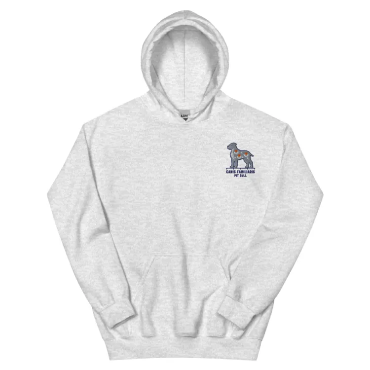 The Pit Bull Embroidered Hoodie in Ash.