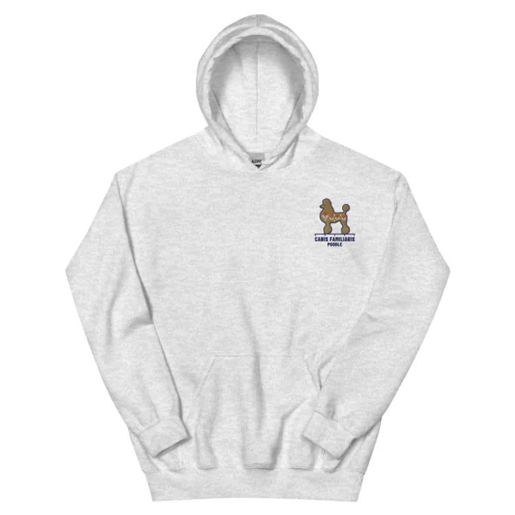 The Poodle Embroidered Hoodie in Ash.