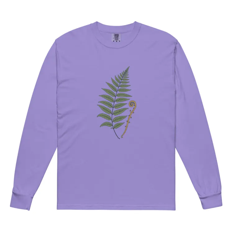 The Pressed Fern Long Sleeve in Violet.