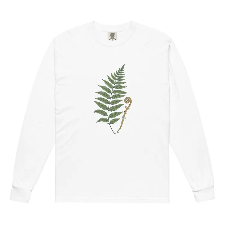 The Pressed Fern Long Sleeve in White.