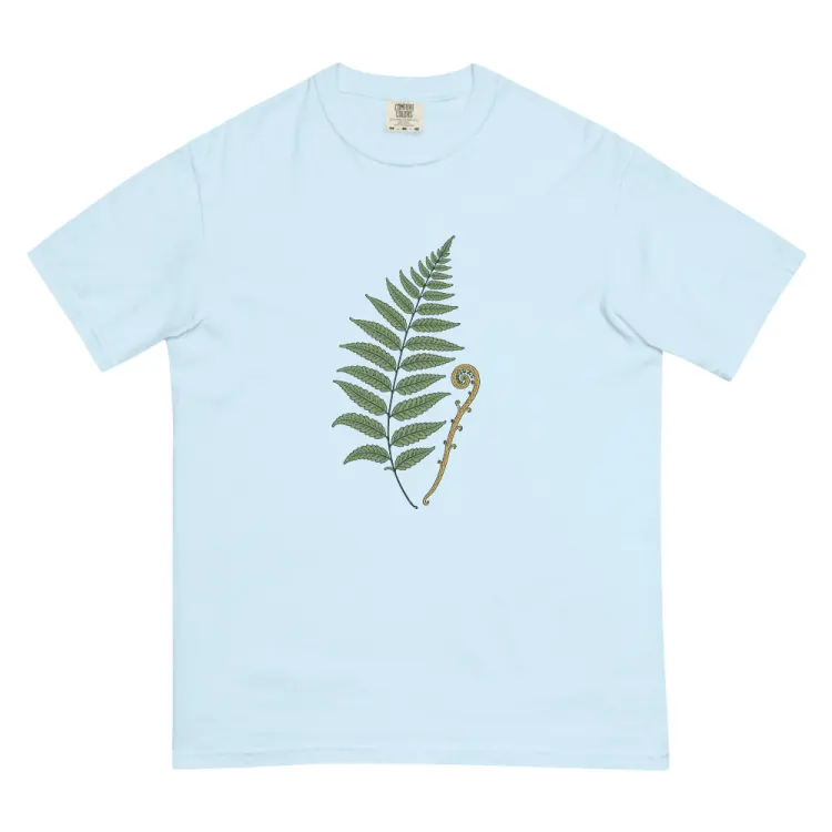 The Pressed Fern Tee in Chambray.