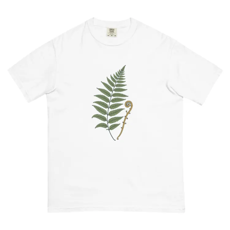 The Pressed Fern Tee in White.