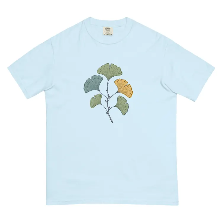 The Pressed Ginkgo Tee in Chambray.