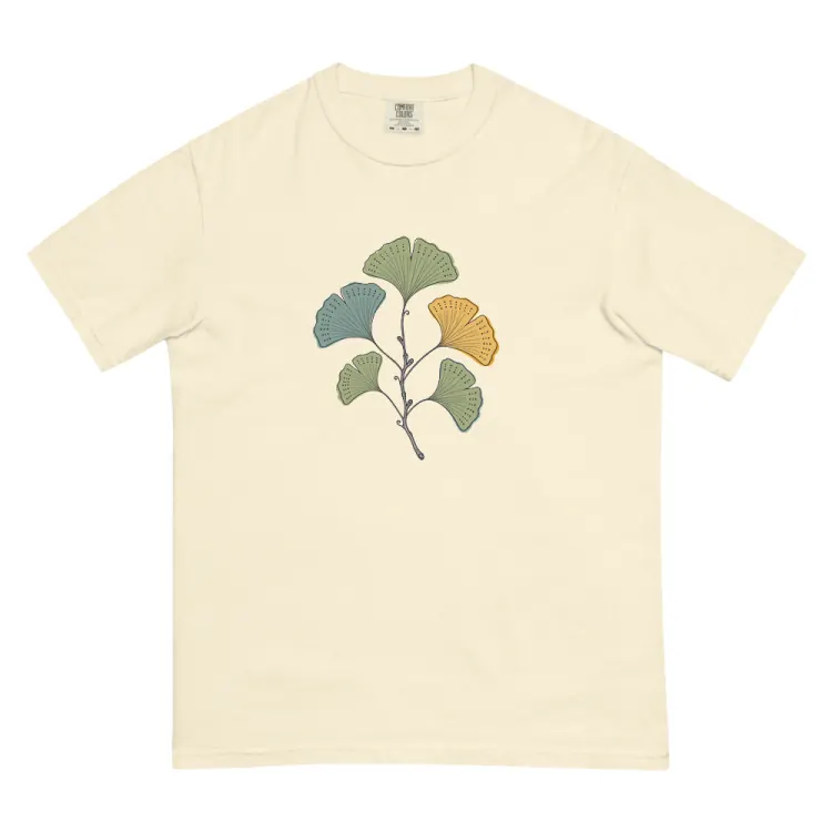 The Pressed Ginkgo Tee in Ivory.