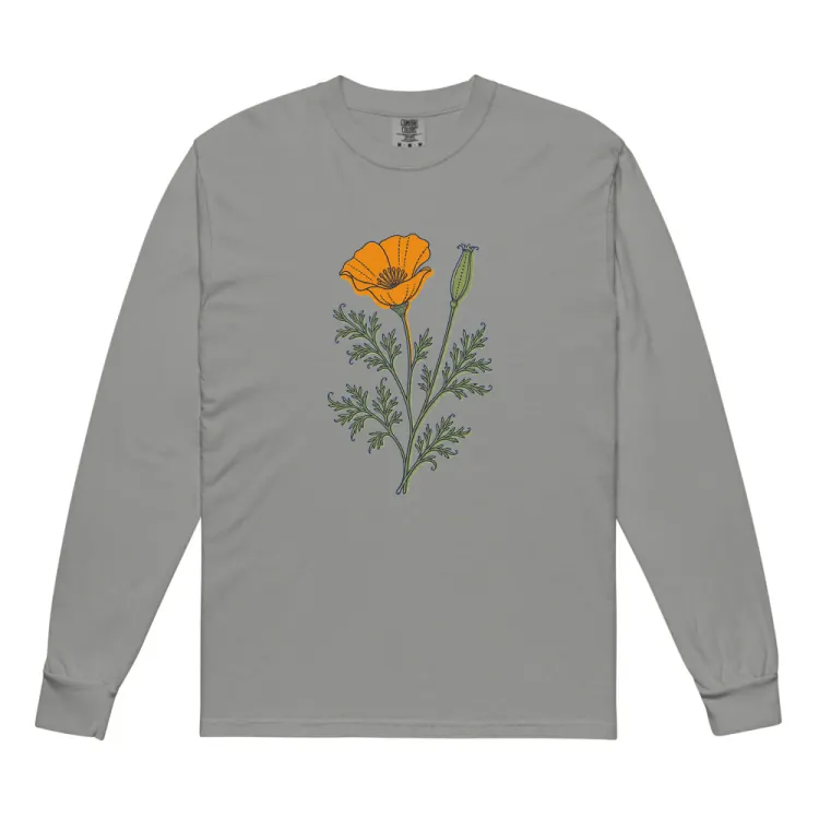 The Pressed Poppy Long Sleeve in Grey.