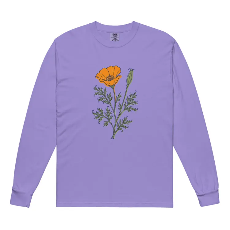 The Pressed Poppy Long Sleeve in Violet.