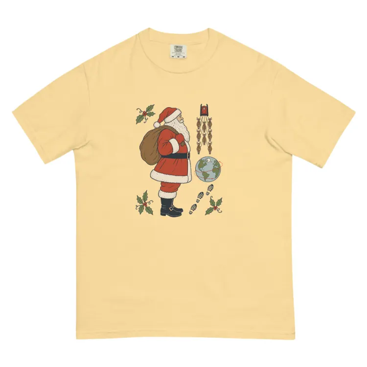 The Santa Field Guide Tee in Butter.