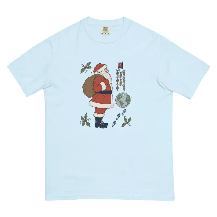 The Santa Field Guide Tee in Chambray.