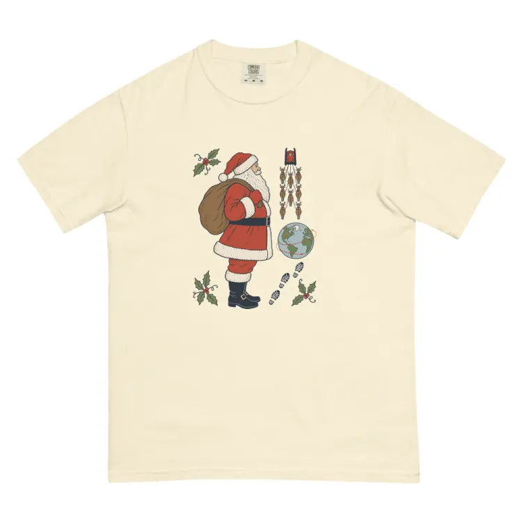 The Santa Field Guide Tee in Ivory.