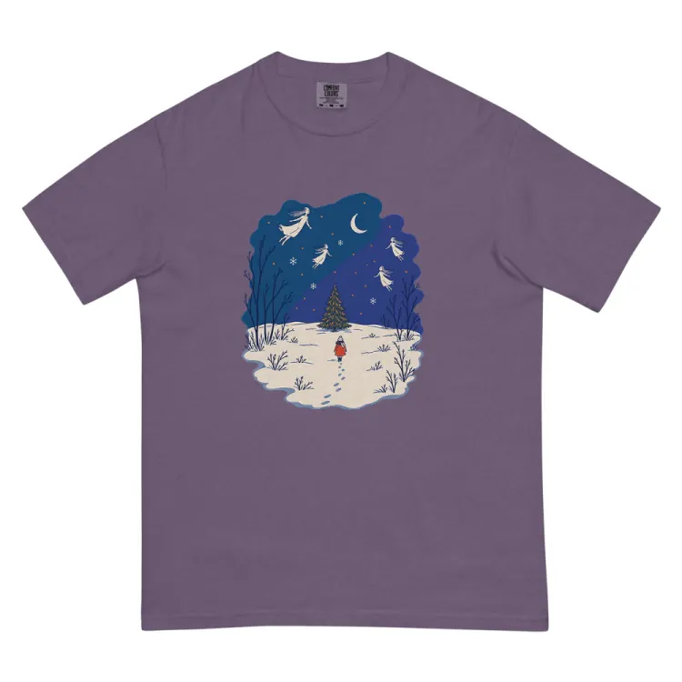 The The Lit Tree Tee in Grape.