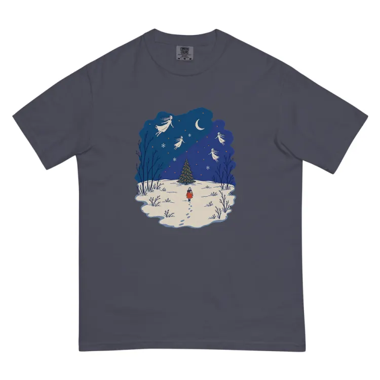 The The Lit Tree Tee in Navy.