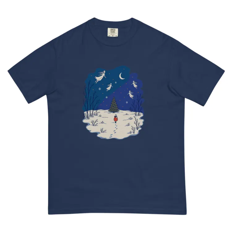 The The Lit Tree Tee in True Navy.