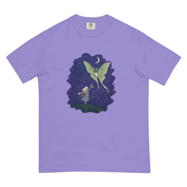 The The Moth Keeper Tee in Violet.
