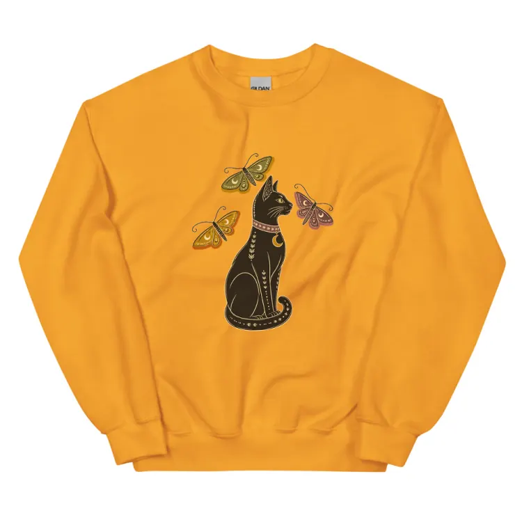 The The Familiar Crewneck in Gold.