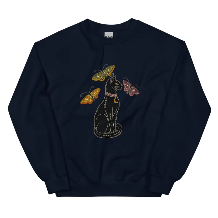 The The Familiar Crewneck in Navy.
