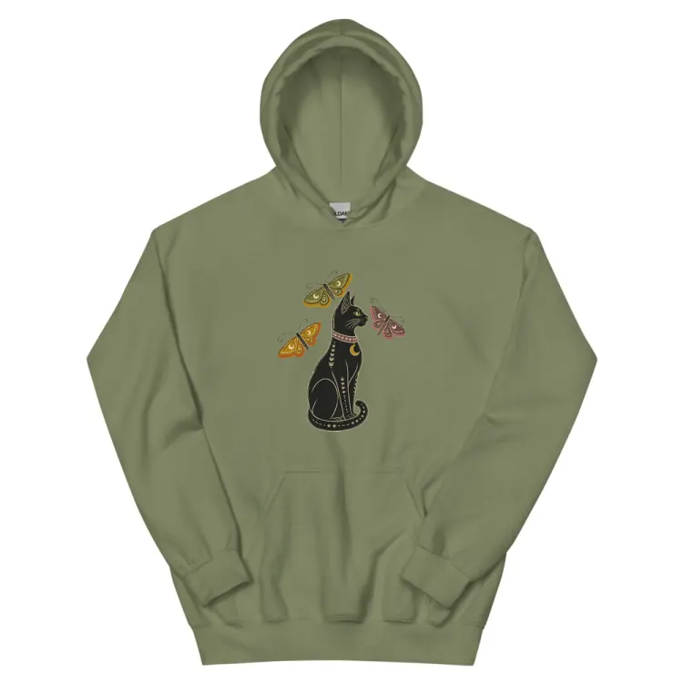 The The Familiar Hoodie in Military Green.