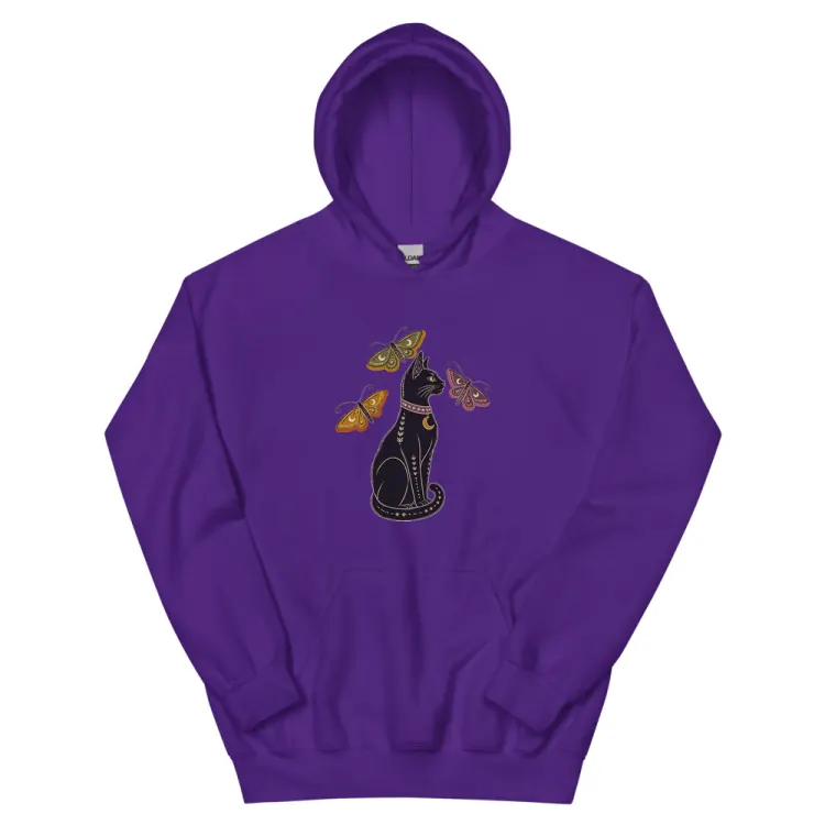 The The Familiar Hoodie in Purple.