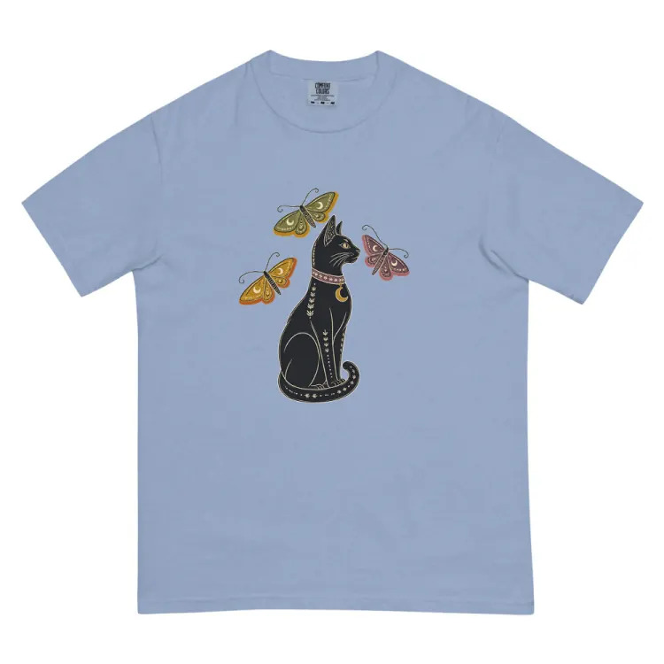 The The Familiar Tee in Washed Denim.