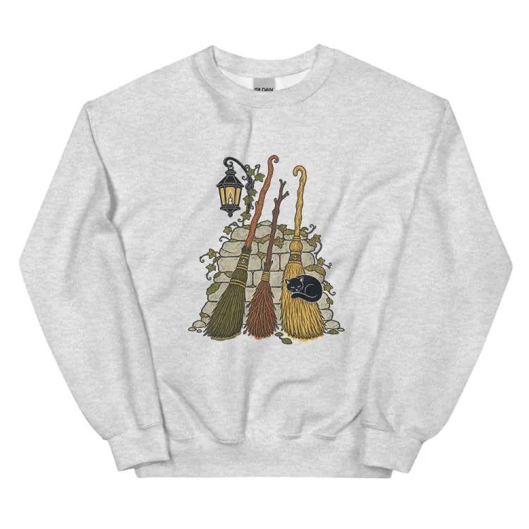 The Broom Parking Crewneck in Ash.
