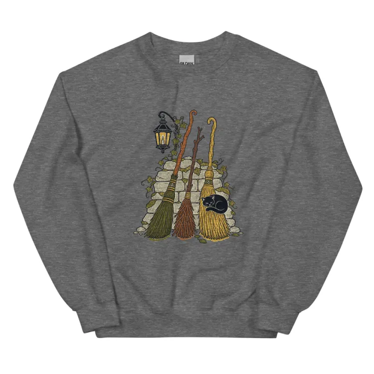 The Broom Parking Crewneck in Graphite Heather.