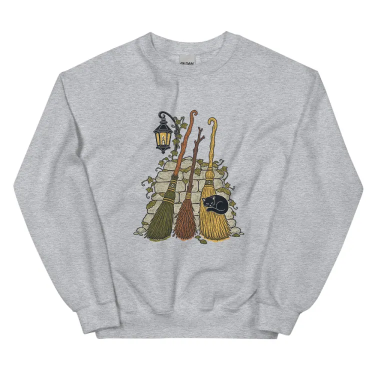 The Broom Parking Crewneck in Sport Grey.