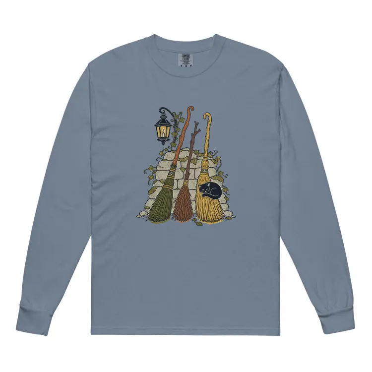 The Broom Parking Long Sleeve in Blue Jean.