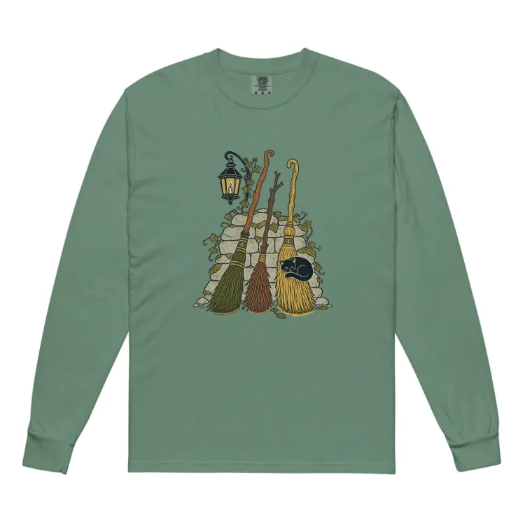 The Broom Parking Long Sleeve in Light Green.