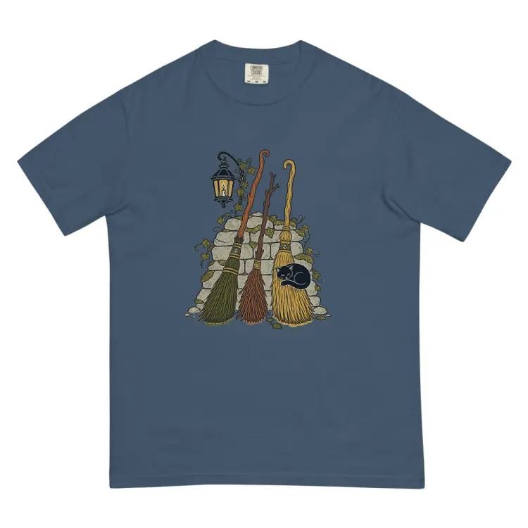 The Broom Parking Tee in Midnight.