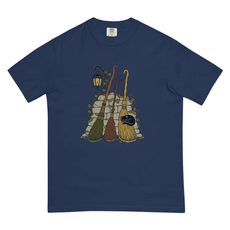 The Broom Parking Tee in True Navy.