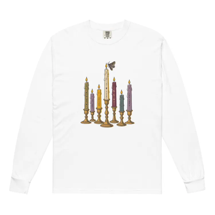 The Seven Candles Long Sleeve in White.