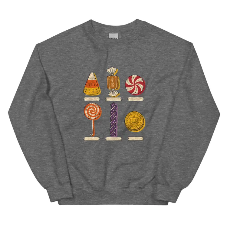 The Specimens of Candy Crewneck in Graphite Heather.