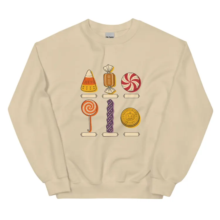 The Specimens of Candy Crewneck in Sand.